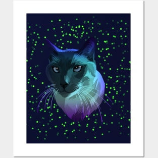 Cute cat colorful Posters and Art